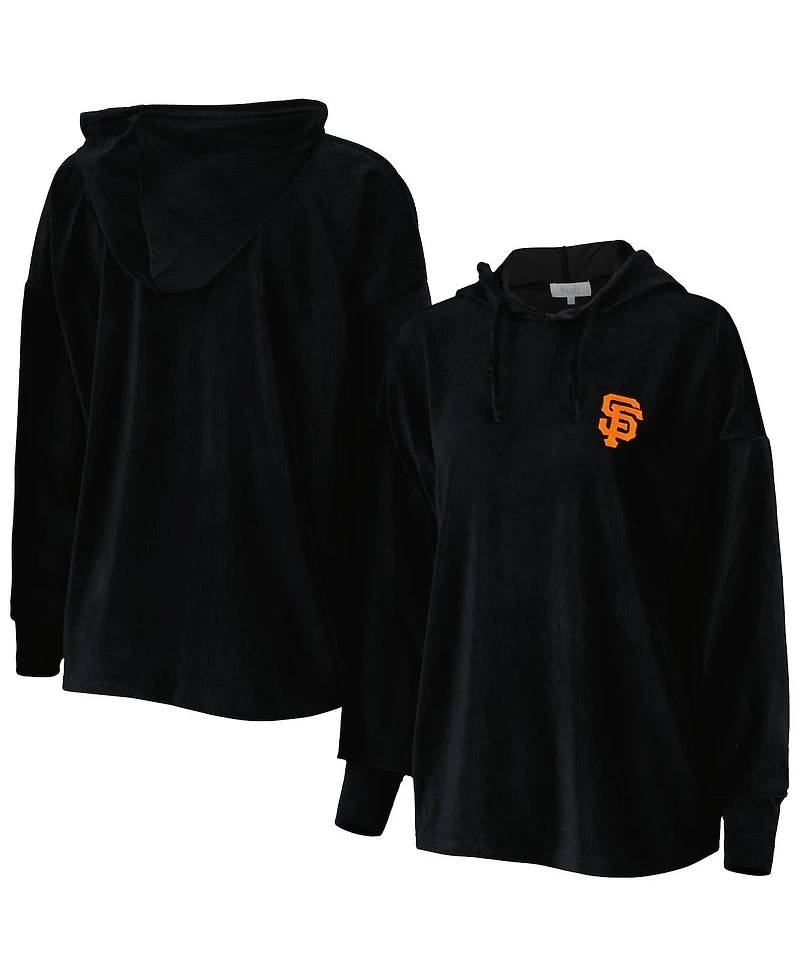 Women's Touch Black San Francisco Giants End Line Pullover Hoodie