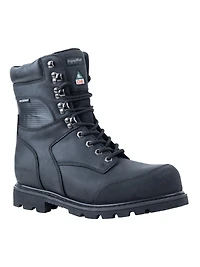 RefrigiWear Men's Platinum Leather Insulated Boots - Waterproof, Slip-Resistant, -30°F Comfort Rating, Durable Cold Weather Work Footwear