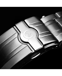 Alexander Men's Vathos Silver-tone Stainless Steel , Blue Dial , 42mm Round Watch