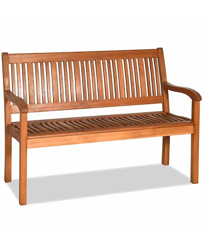 Costway 50'' Two Person Outdoor Garden Bench Loveseat Porch Chair