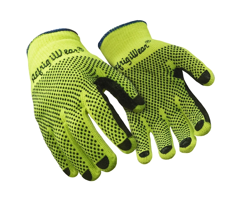 RefrigiWear Men's Midweight Dot Grip Gloves - Insulated Knit Work with Pvc Grip, Sold by the Dozen