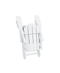 WestinTrends 12 Piece Set Outdoor Folding Adirondack Chairs with Ottoman Side Table