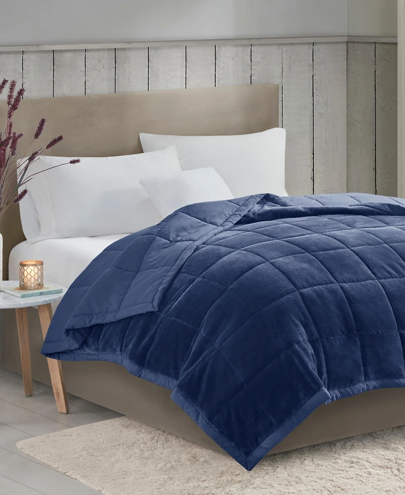 Madison Park Coleman Plush Reversible HeiQ Smart Temperature Down Alternative Blanket