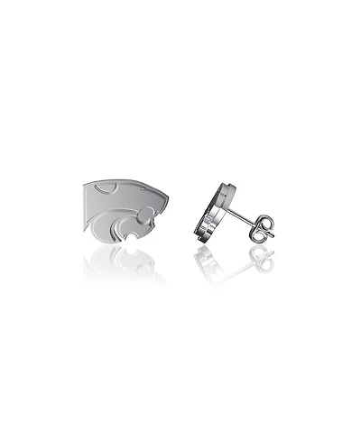 Women's Dayna Designs Kansas State Wildcats Team Logo Silver Post Earrings