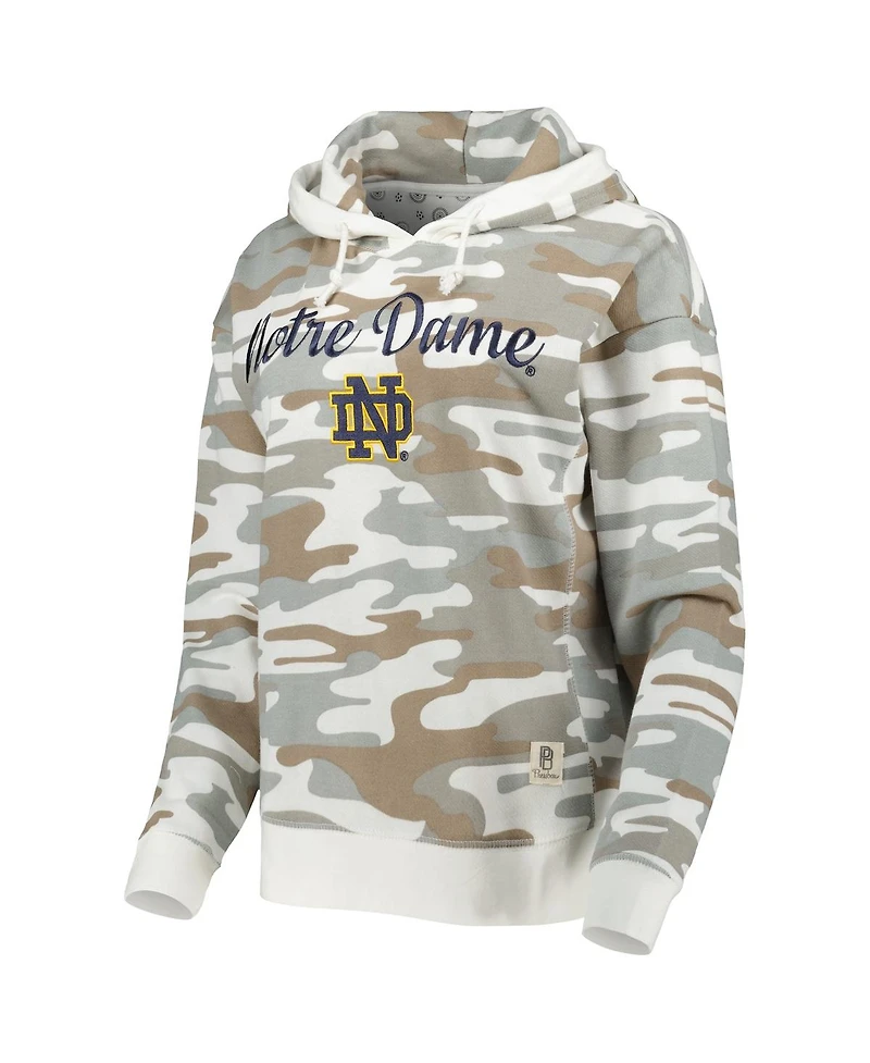 Women's Pressbox Camo Notre Dame Fighting Irish San Pablo Pullover Hoodie