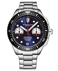 Stuhrling Velocity 4016 Men s Chronograph Watch – Quartz Movement, 42mm Case, Rotating Bezel, Stainless Steel Bracelet