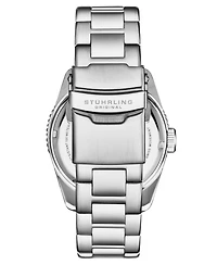 Stuhrling Voyager 4017 Men s Gmt Diver Watch – Swiss Quartz Movement, 49mm Case, Rotating Bezel, Stainless Steel Bracelet