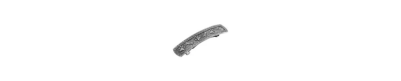2028 Silver Tone Bone and Paw Barrette