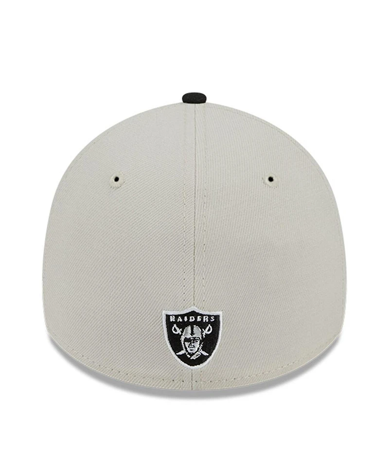 Men's New Era Stone, Black Las Vegas Raiders 2023 Nfl Draft 39THIRTY Flex Hat