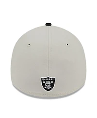Men's New Era Stone, Black Las Vegas Raiders 2023 Nfl Draft 39THIRTY Flex Hat