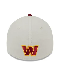 Men's New Era Stone, Burgundy Washington Commanders 2023 Nfl Draft 39THIRTY Flex Hat
