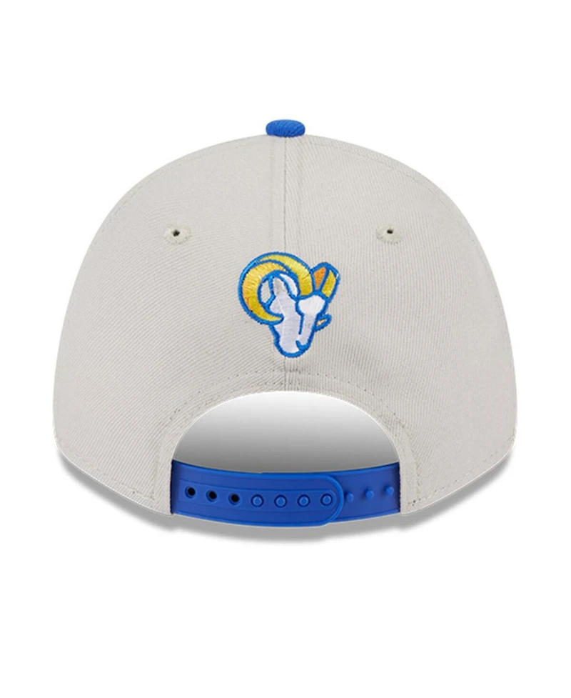 Men's New Era Stone, Royal Los Angeles Rams 2023 Nfl Draft 9FORTY Adjustable Hat