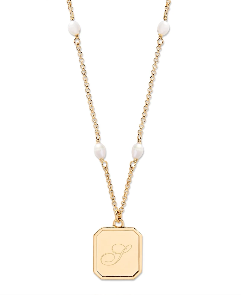 brook & york 14K Gold-Plated Quincy Personalized Initial Pendant