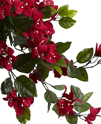 Nearly Natural Bougainvillea Uv-Resistant Indoor/Outdoor Hanging Basket