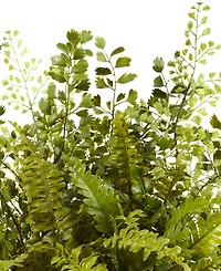 Nearly Natural Mixed Fern with Twig & Moss Basket