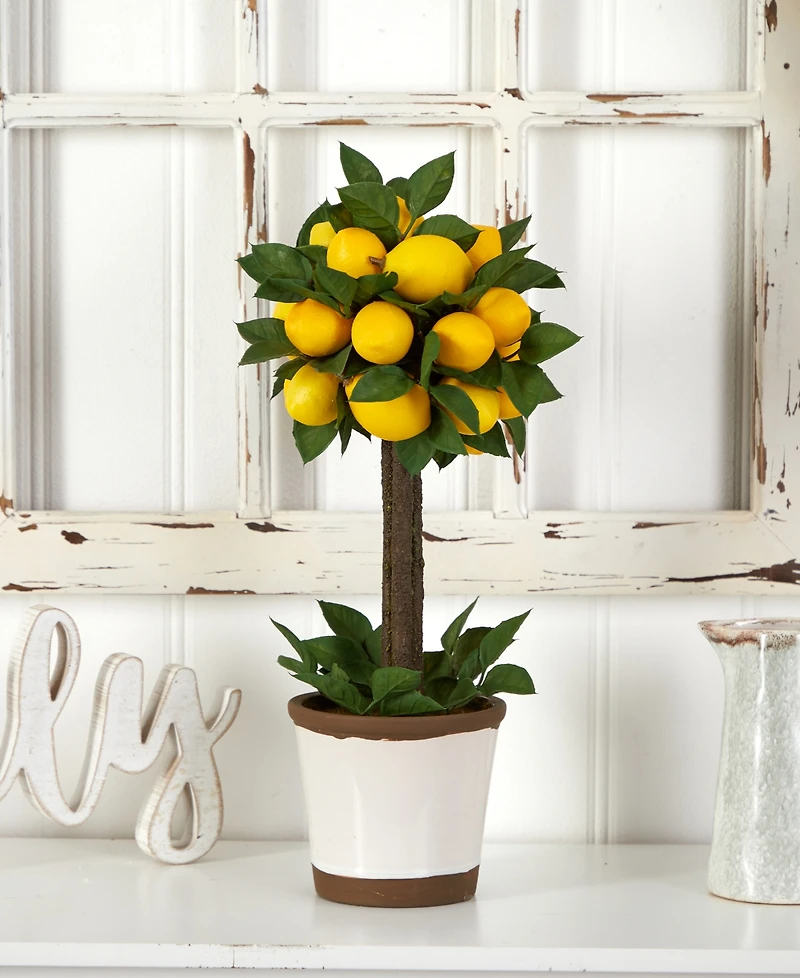 Nearly Natural Lemon Ball Artificial Topiary Arrangement