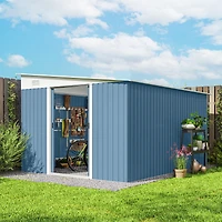 Outsunny 11' x 9' Metal Outdoor Storage Shed with Lockable Doors