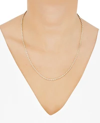 Lightweight 14k Gold Diamond-Cut Rope Chain 20" Necklace (2-1/2mm)