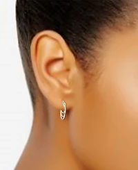 Giani Bernini Triple Small Hoop Earrings in Sterling Silver & 18k Gold-Plate, 1", Created for Macy's