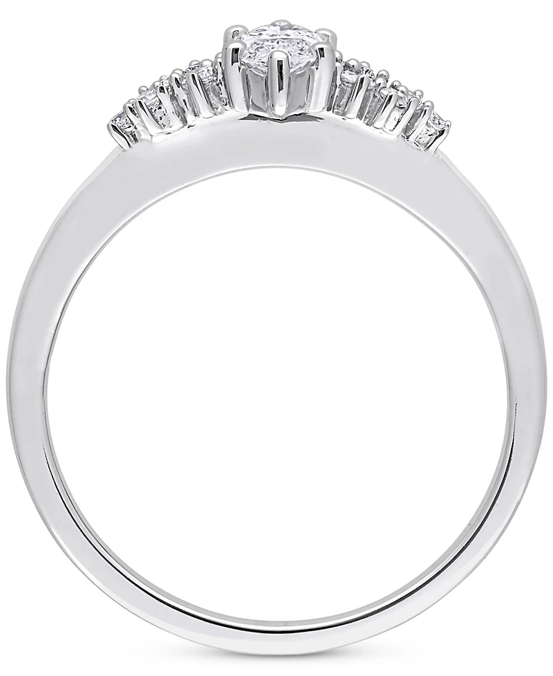 Diamond Marquise-Cut Engagement Ring (1/2 ct. t.w.) 14k White Gold