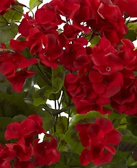 Nearly Natural Geranium Artificial Bush, Uv Resistant, Set of 3