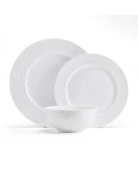 Mikasa Embossed Love Story Bone China 18 Piece Dinnerware Set, Service for 6