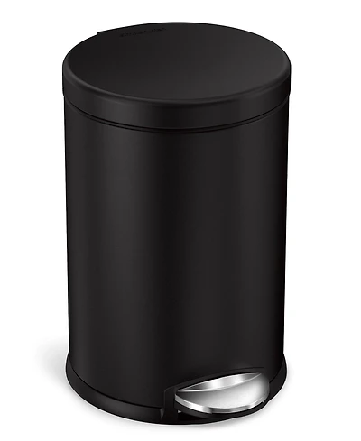 simplehuman 4.5 Liter Round Step Bathroom Trash Can with Soft-Close Lid