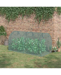 Outsunny 8 x 4ft Crop Cage with Two Zippe Doors and Storage Bag,