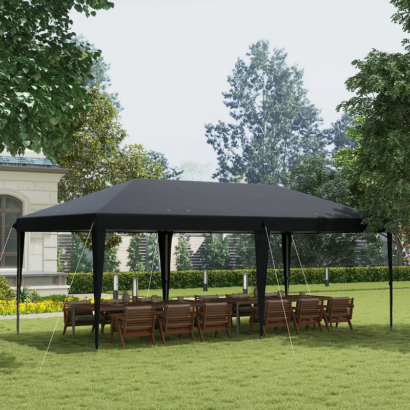 Outsunny Extra Large 10' x 19' Pop Up Canopy with Carry Bag