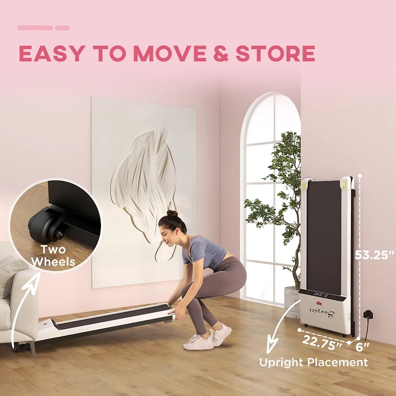 Soozier Walking Jogging Treadmill, Home Gym Exercise Machine w/ Led Monitor