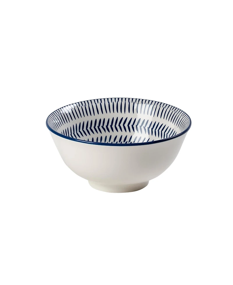 Tabletops Gallery Navy Pad Print 12 Pc. Dinnerware Set, Service for 4