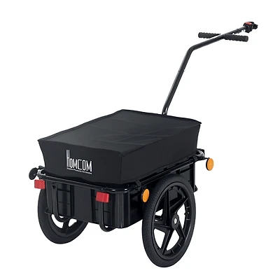 Aosom Double Wheel Internal Frame Enclosed Bicycle Cargo Trailer,