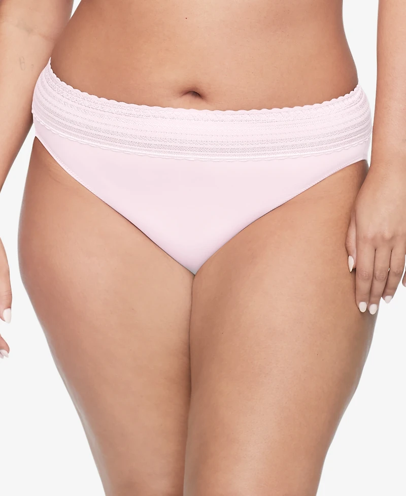 Warners No Pinching Problems Dig-Free Comfort Waist with Lace Microfiber Hi-Cut 5109