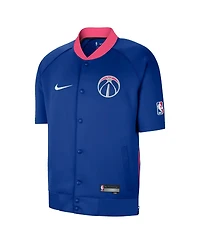 Men's Nike Navy Washington Wizards 2022/23 City Edition Showtime Raglan Short Sleeve Full-Snap Jacket