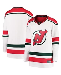 Women's Fanatics White New Jersey Devils 2022/23 Heritage Premier Breakaway Jersey