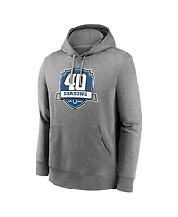 Men's Nike Heather Gray Indianapolis Colts 40th Anniversary Club Pullover Hoodie