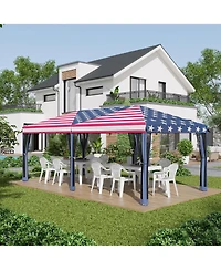 Outsunny Outdoor 10' x 20' Patio Gazebo Outdoor Pop-Up Canopy with Sidewalls, 6 Mesh Walls for Party, Events, Backyard, Lawn