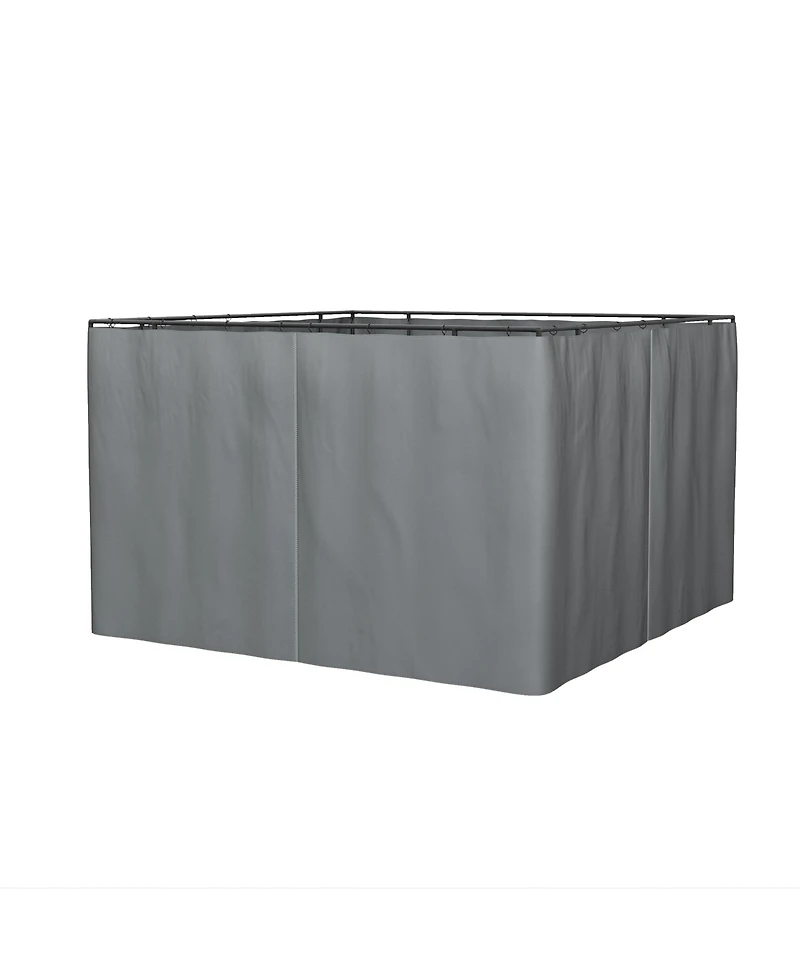 Outsunny 9.84' x 11.8' Gazebo Sidewall Set with Hooks/C-Rings,