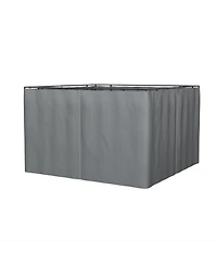 Outsunny 9.84' x 11.8' Gazebo Sidewall Set with Hooks/C-Rings,
