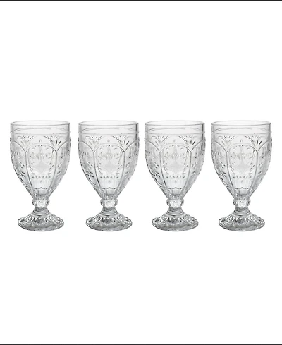 Fitz and Floyd Trestle 12-oz Goblet Glasses 4-Piece Set