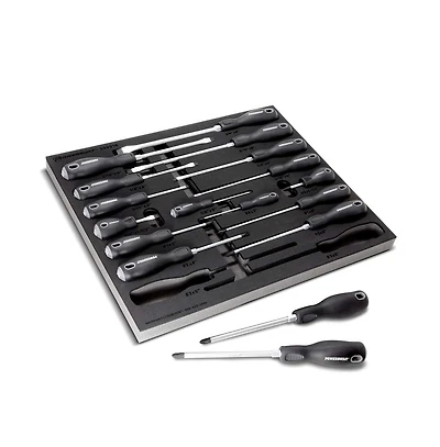 Powerbuilt 17 Piece Pro Tech Double Injection Screwdriver Set