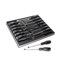 Powerbuilt 17 Piece Pro Tech Double Injection Screwdriver Set
