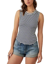 Free People Women's Kate Striped Sleeveless Tee