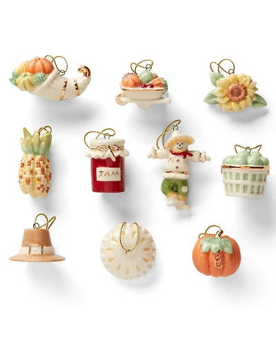 Lenox Autumn Favorites 10 Piece Ornament Set