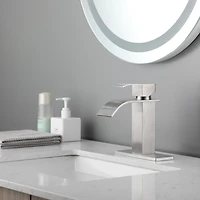 Streamdale Furniture Waterfall Spout Bathroom Faucet, Single Handle Bathroom Vanity Sink Faucet