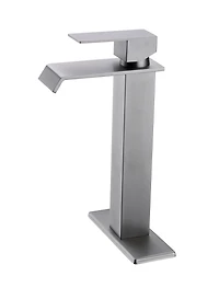 Waterfall Spout Bathroom Faucet, Single Handle Bathroom Vanity Sink Faucet