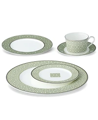 Noritake Infinity Green Platinum 5 Piece Place Setting