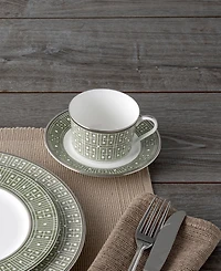 Noritake Infinity Green Platinum 4 Piece Cup Set, Service for 4