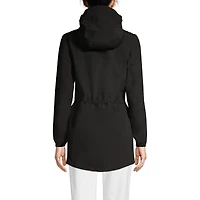 Lands' End Women's Petite Waterproof Hooded Packable Raincoat