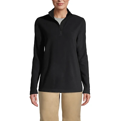 Lands' End Women's Lightweight Fleece Quarter Zip Pullover